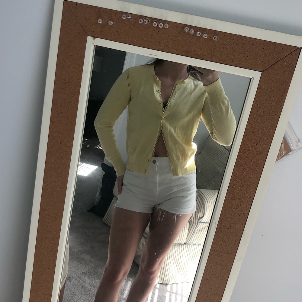 Yellow CAbi sweater size Small